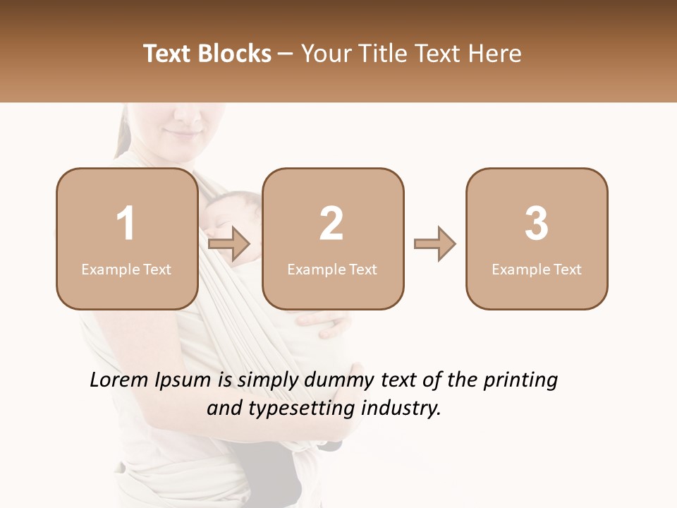 A Woman Holding A Baby Wrapped In A Sling PowerPoint Template