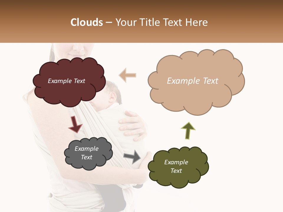A Woman Holding A Baby Wrapped In A Sling PowerPoint Template