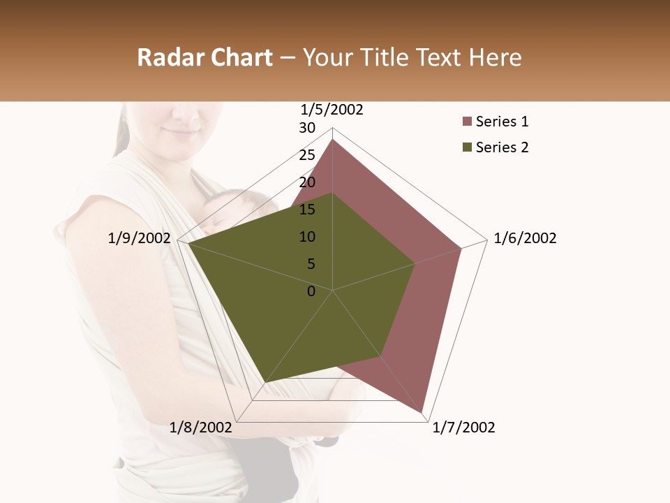A Woman Holding A Baby Wrapped In A Sling PowerPoint Template