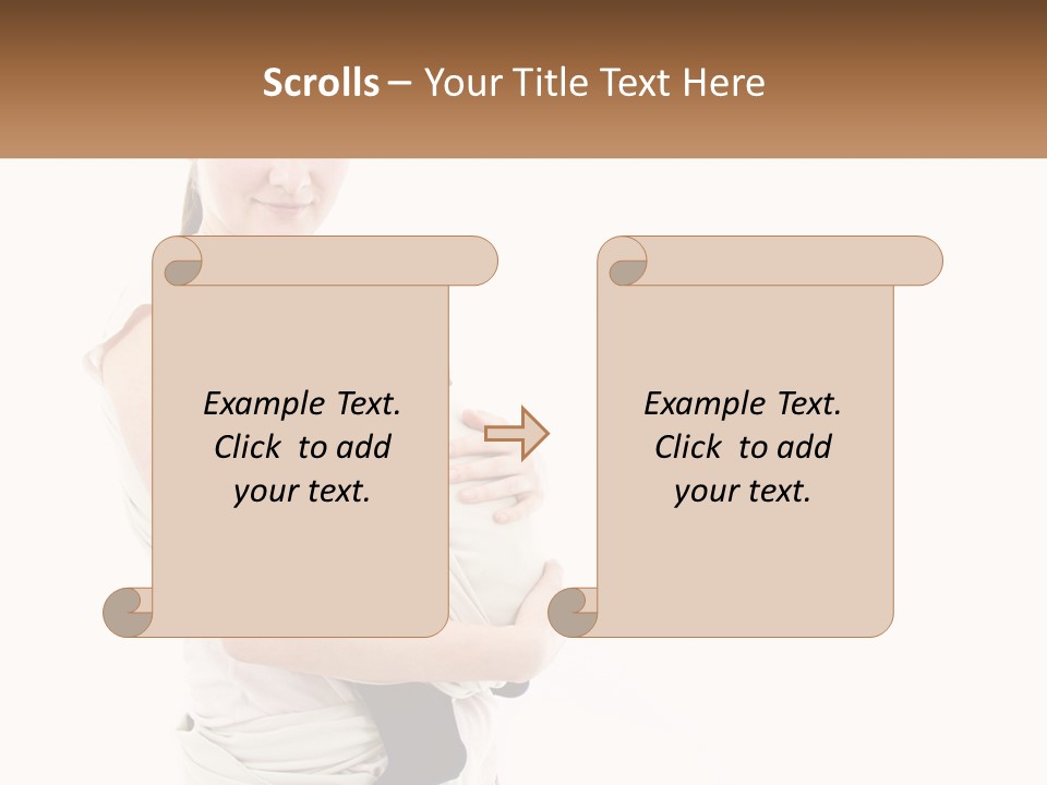 A Woman Holding A Baby Wrapped In A Sling PowerPoint Template