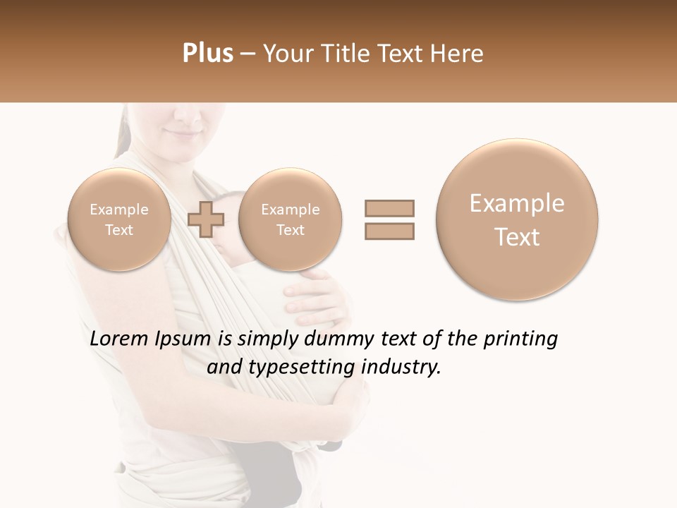A Woman Holding A Baby Wrapped In A Sling PowerPoint Template
