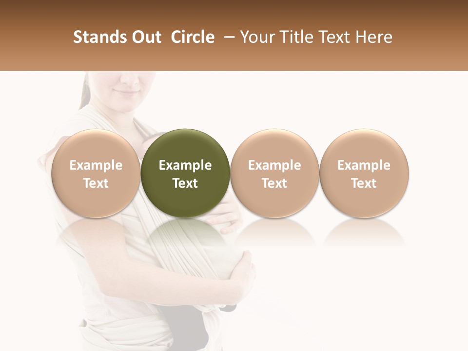 A Woman Holding A Baby Wrapped In A Sling PowerPoint Template