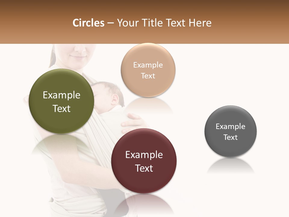 A Woman Holding A Baby Wrapped In A Sling PowerPoint Template