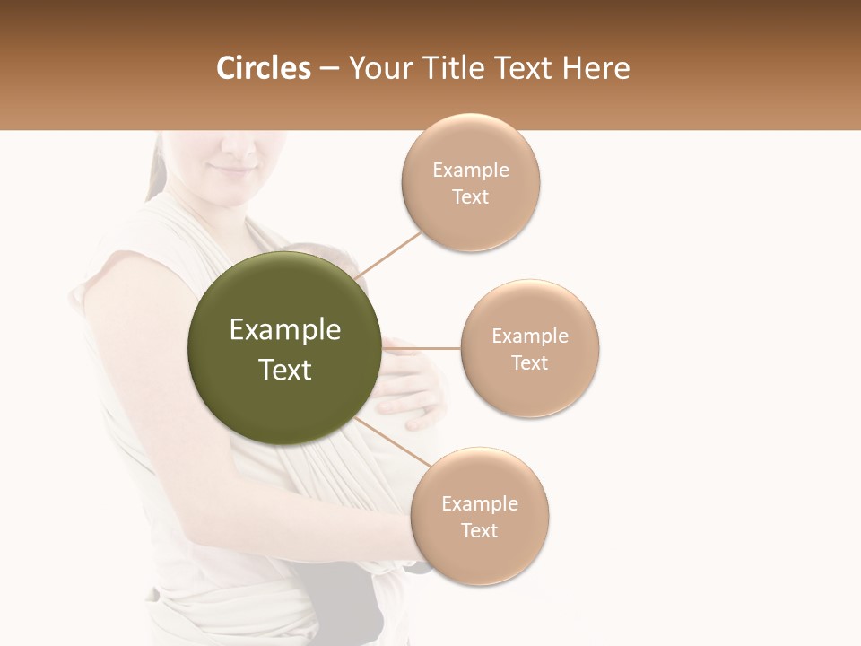A Woman Holding A Baby Wrapped In A Sling PowerPoint Template