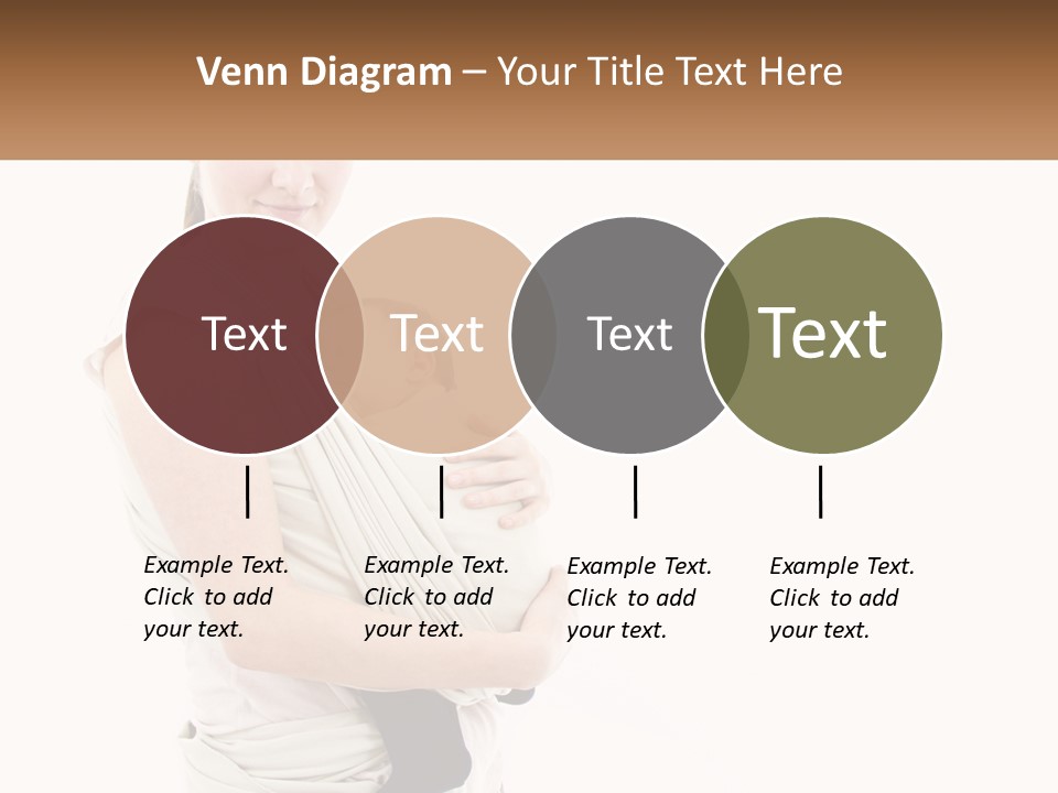 A Woman Holding A Baby Wrapped In A Sling PowerPoint Template