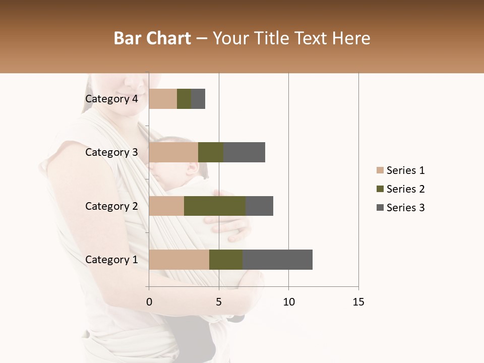 A Woman Holding A Baby Wrapped In A Sling PowerPoint Template