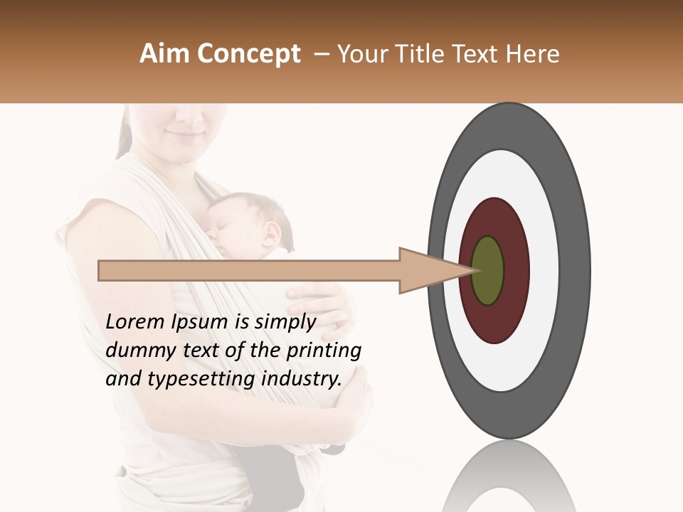 A Woman Holding A Baby Wrapped In A Sling PowerPoint Template