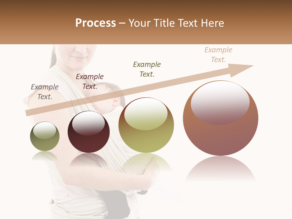 A Woman Holding A Baby Wrapped In A Sling PowerPoint Template