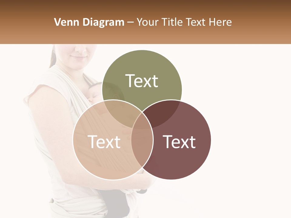 A Woman Holding A Baby Wrapped In A Sling PowerPoint Template