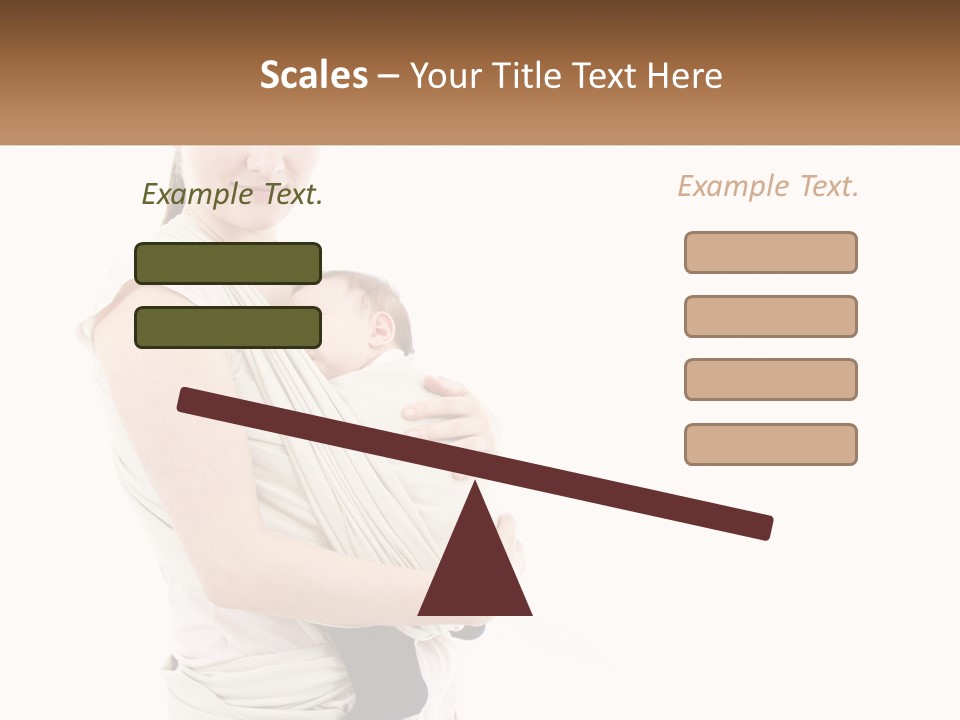 A Woman Holding A Baby Wrapped In A Sling PowerPoint Template
