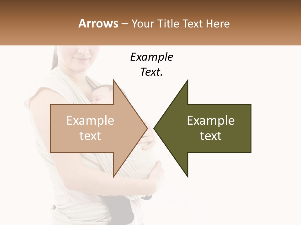 A Woman Holding A Baby Wrapped In A Sling PowerPoint Template