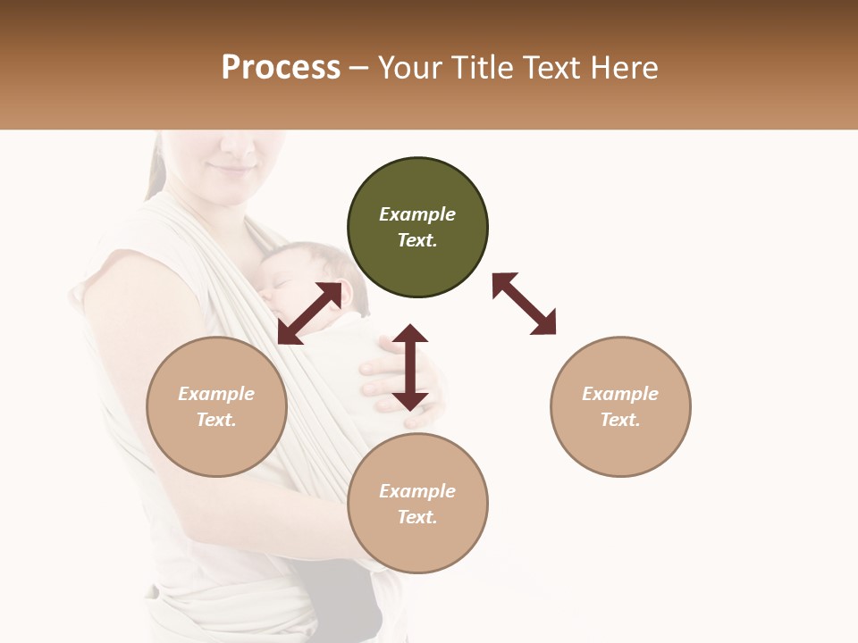 A Woman Holding A Baby Wrapped In A Sling PowerPoint Template