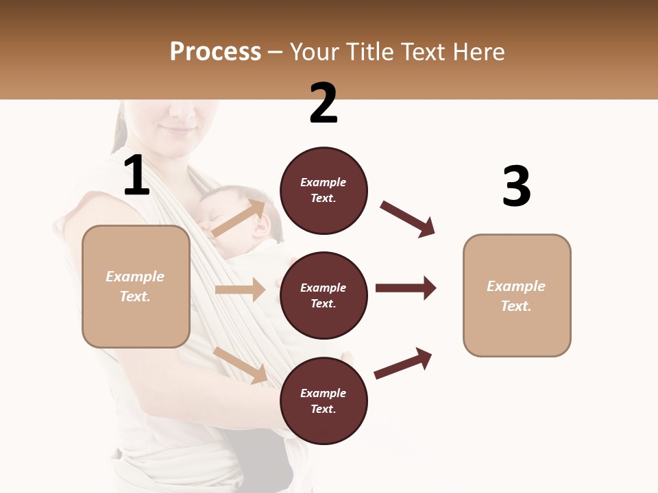 A Woman Holding A Baby Wrapped In A Sling PowerPoint Template