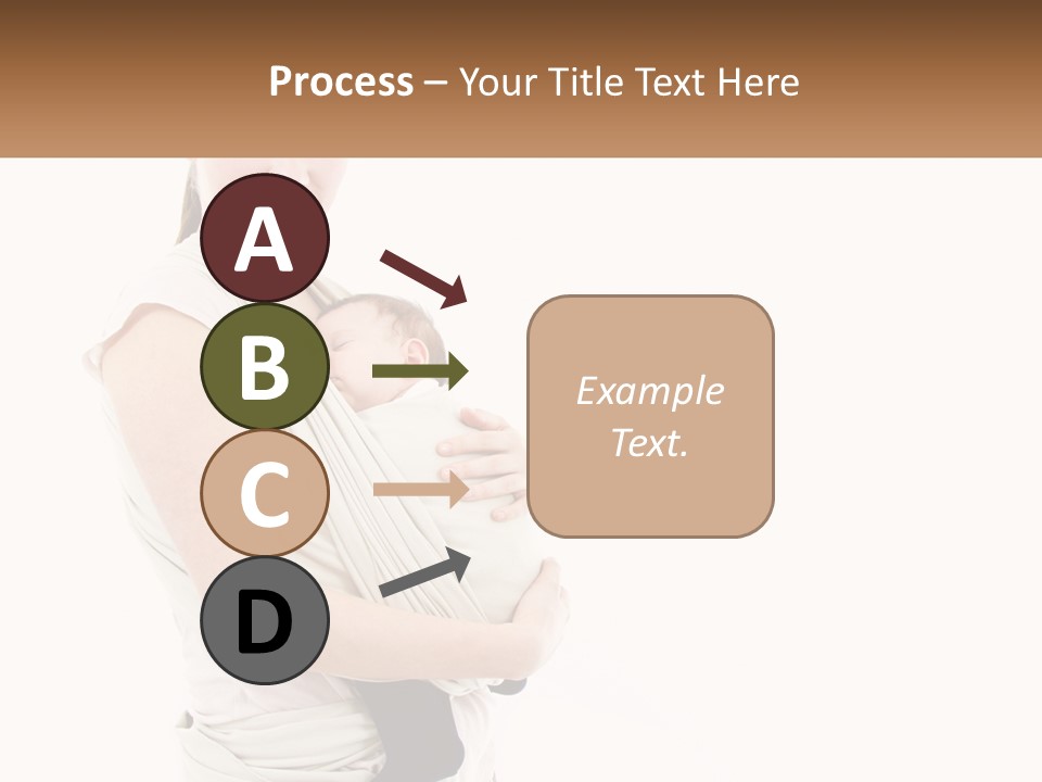 A Woman Holding A Baby Wrapped In A Sling PowerPoint Template