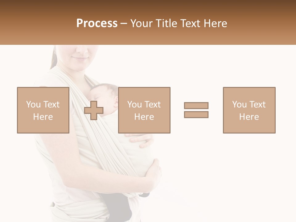 A Woman Holding A Baby Wrapped In A Sling PowerPoint Template
