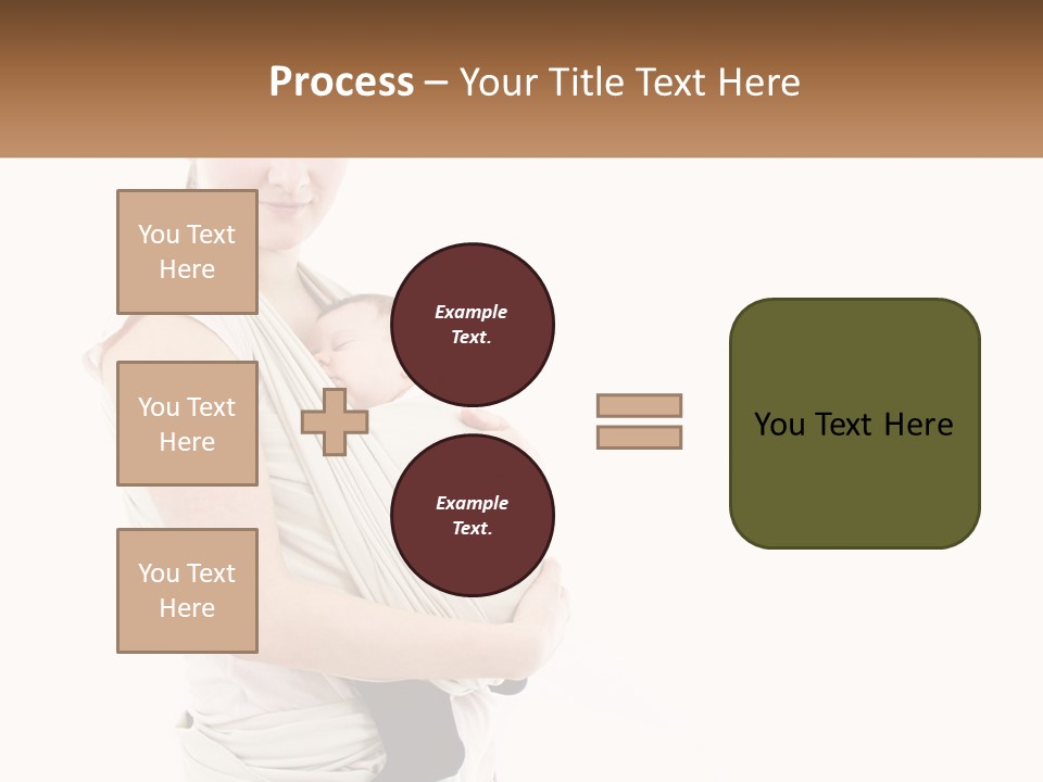 A Woman Holding A Baby Wrapped In A Sling PowerPoint Template