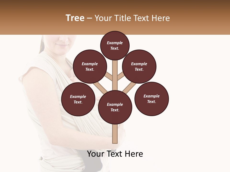 A Woman Holding A Baby Wrapped In A Sling PowerPoint Template