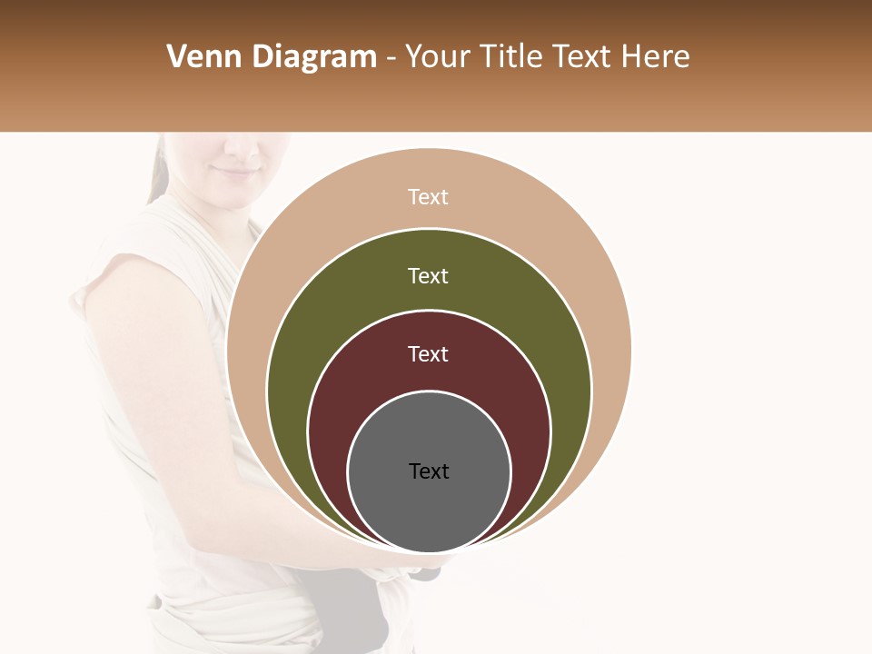 A Woman Holding A Baby Wrapped In A Sling PowerPoint Template