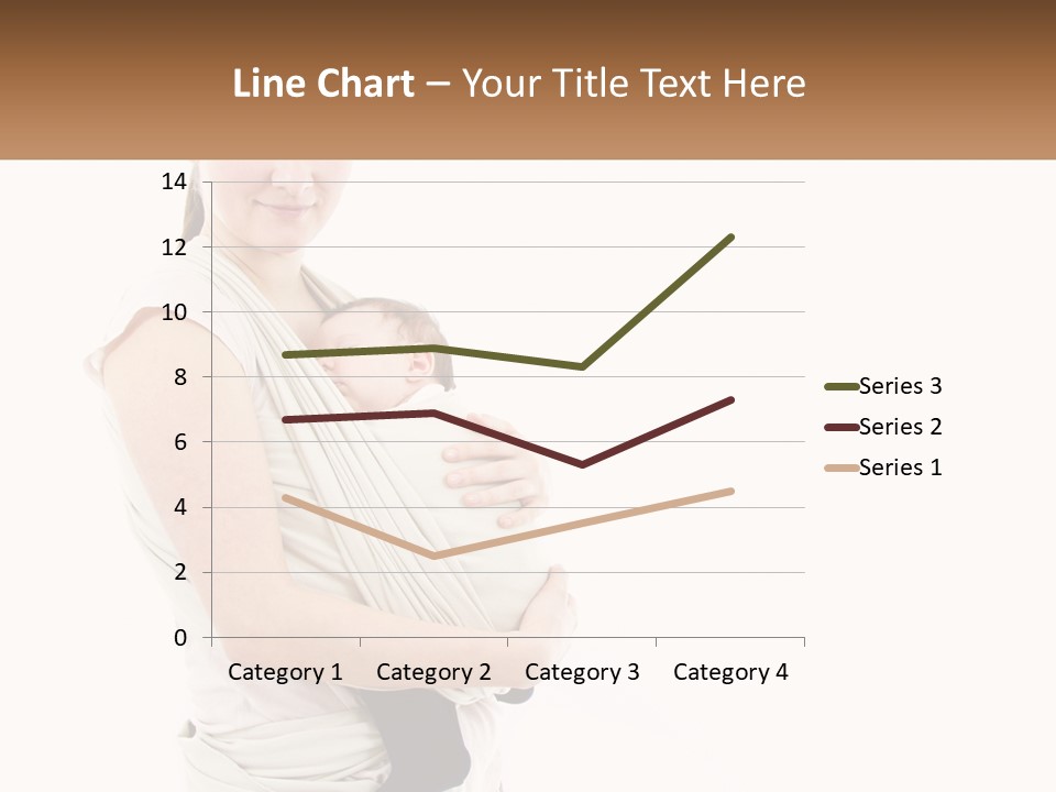 A Woman Holding A Baby Wrapped In A Sling PowerPoint Template