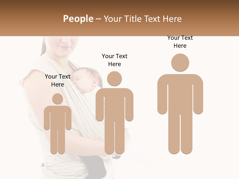 A Woman Holding A Baby Wrapped In A Sling PowerPoint Template