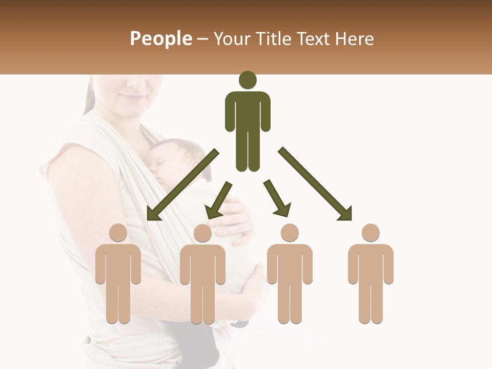 A Woman Holding A Baby Wrapped In A Sling PowerPoint Template