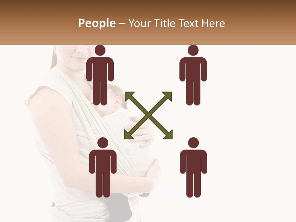 A Woman Holding A Baby Wrapped In A Sling PowerPoint Template