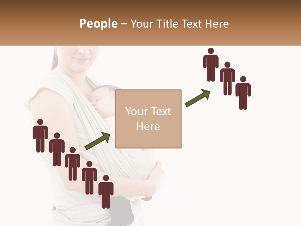 A Woman Holding A Baby Wrapped In A Sling PowerPoint Template