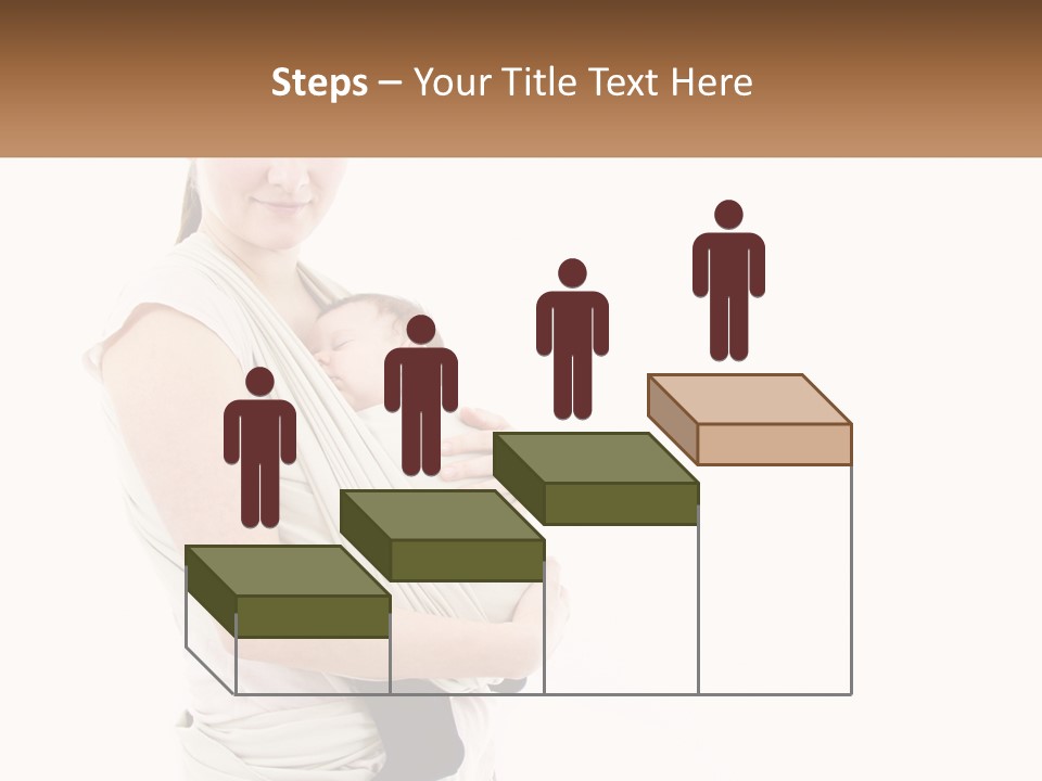 A Woman Holding A Baby Wrapped In A Sling PowerPoint Template