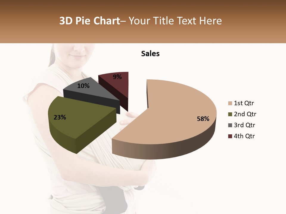A Woman Holding A Baby Wrapped In A Sling PowerPoint Template