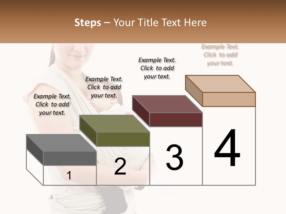 A Woman Holding A Baby Wrapped In A Sling PowerPoint Template