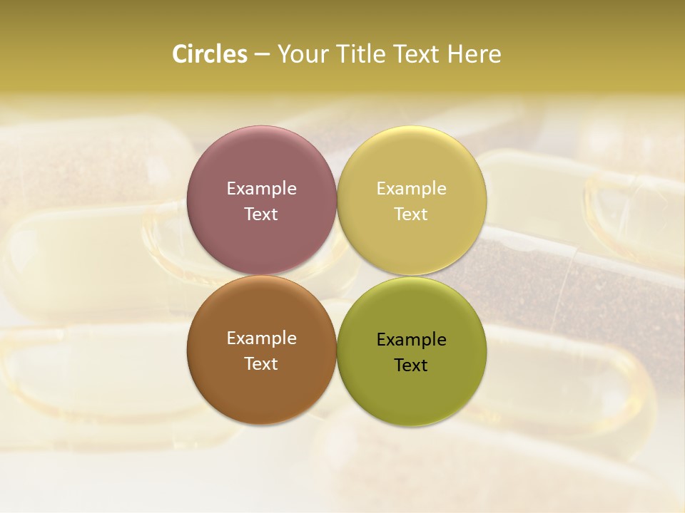 A Group Of Pills Sitting On Top Of A Table PowerPoint Template