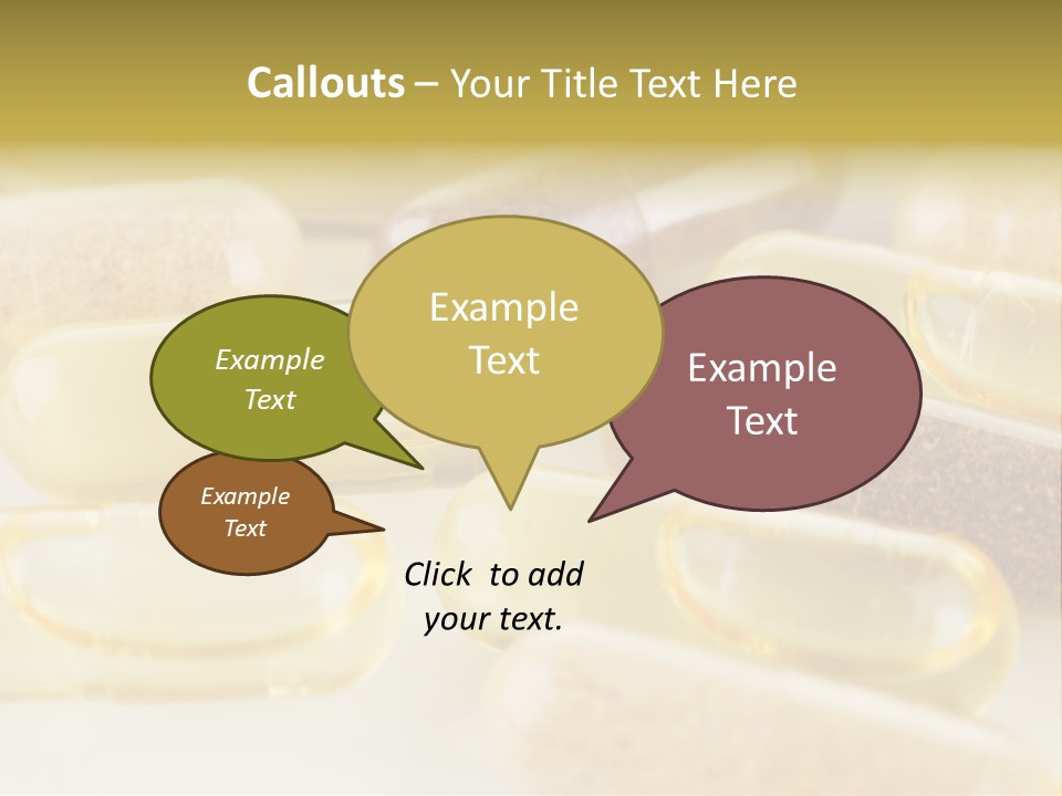 A Group Of Pills Sitting On Top Of A Table PowerPoint Template