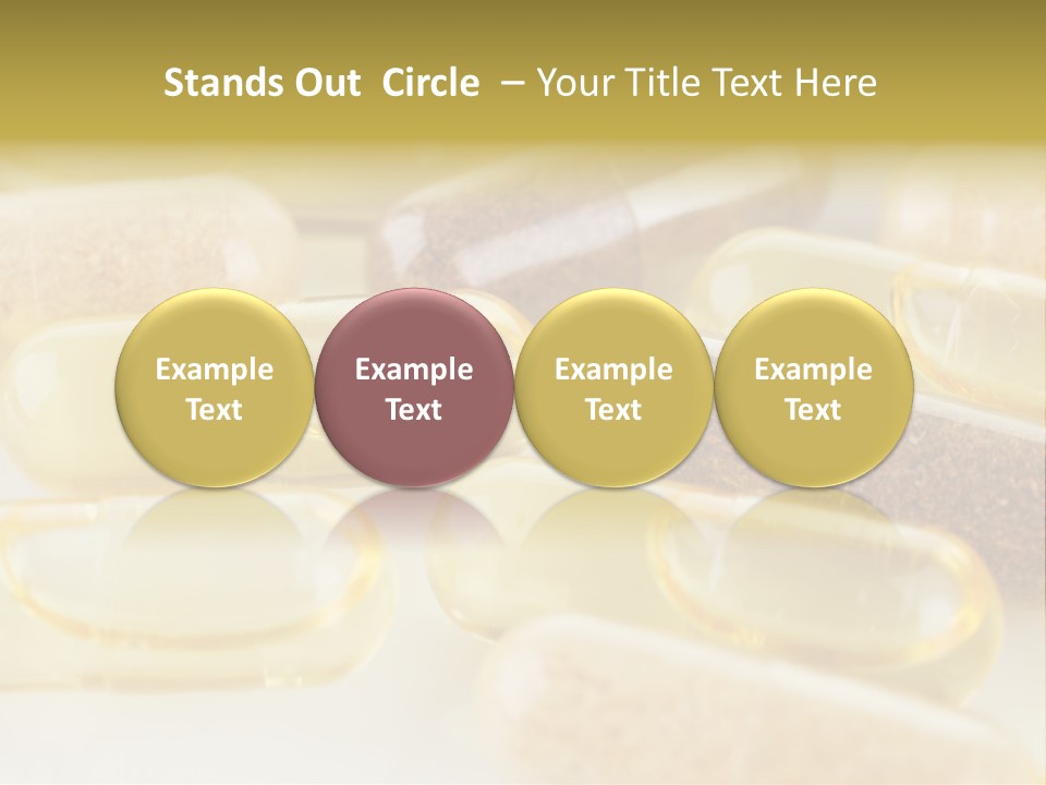 A Group Of Pills Sitting On Top Of A Table PowerPoint Template