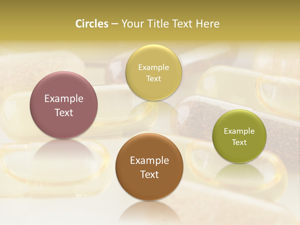 A Group Of Pills Sitting On Top Of A Table PowerPoint Template