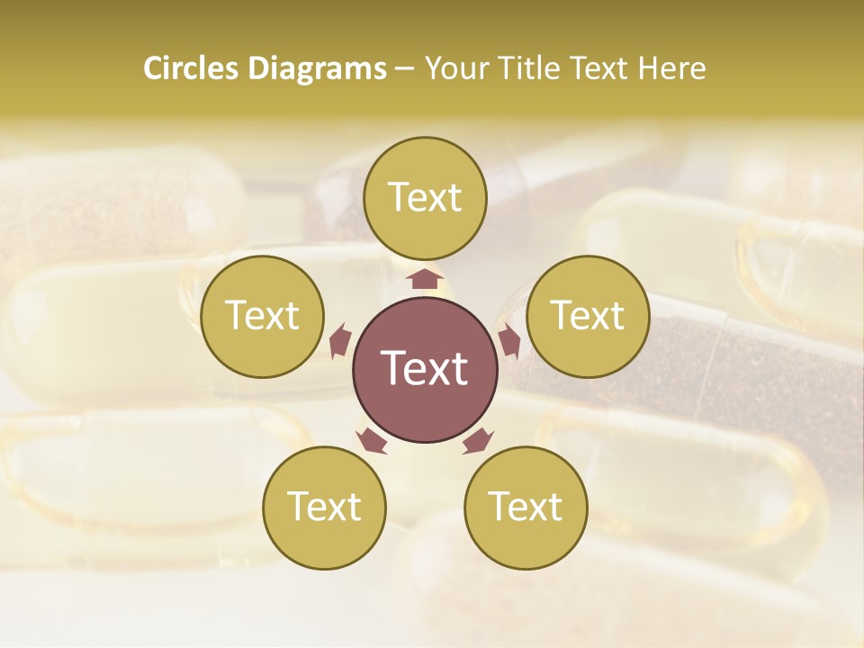 A Group Of Pills Sitting On Top Of A Table PowerPoint Template