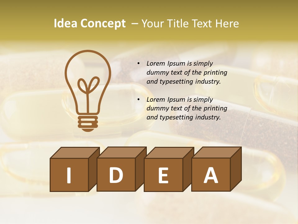 A Group Of Pills Sitting On Top Of A Table PowerPoint Template