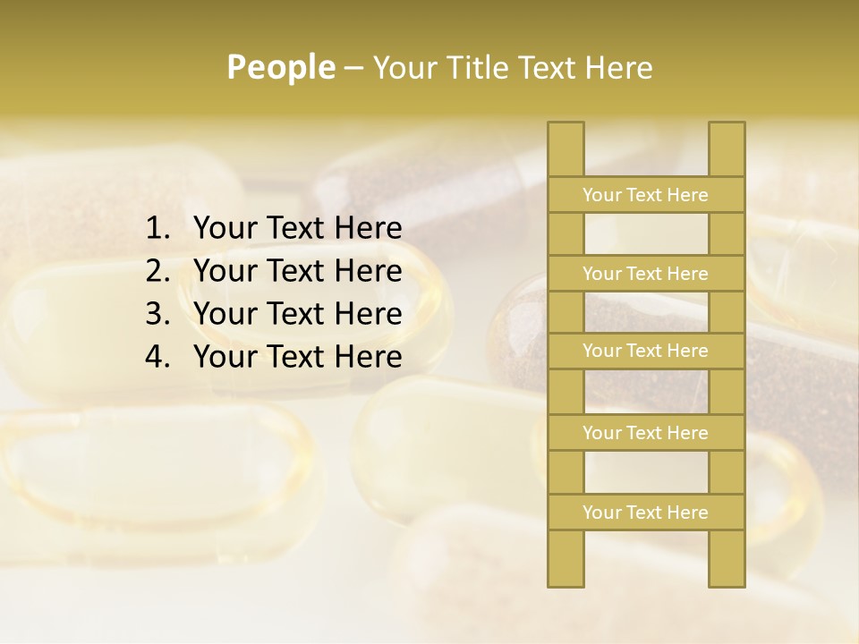 A Group Of Pills Sitting On Top Of A Table PowerPoint Template