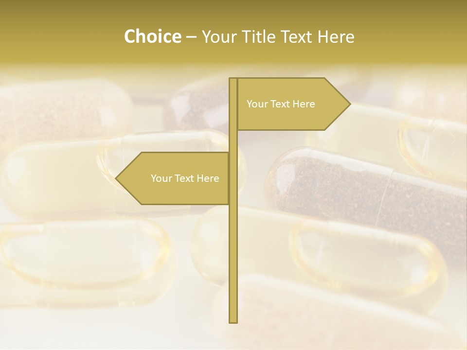 A Group Of Pills Sitting On Top Of A Table PowerPoint Template
