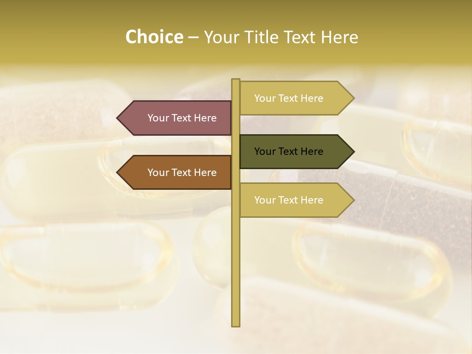 A Group Of Pills Sitting On Top Of A Table PowerPoint Template