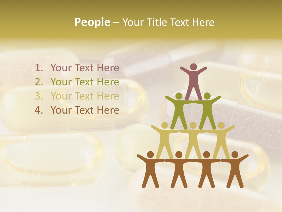 A Group Of Pills Sitting On Top Of A Table PowerPoint Template