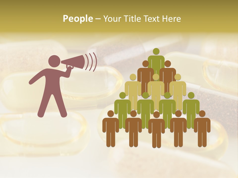 A Group Of Pills Sitting On Top Of A Table PowerPoint Template