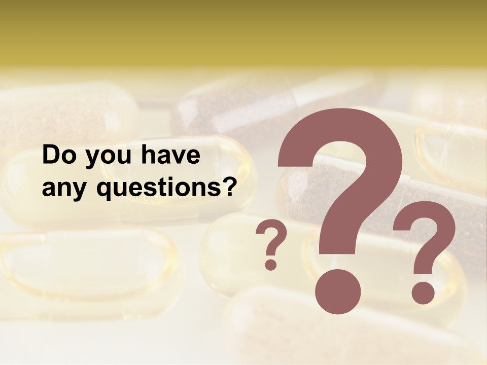 A Group Of Pills Sitting On Top Of A Table PowerPoint Template