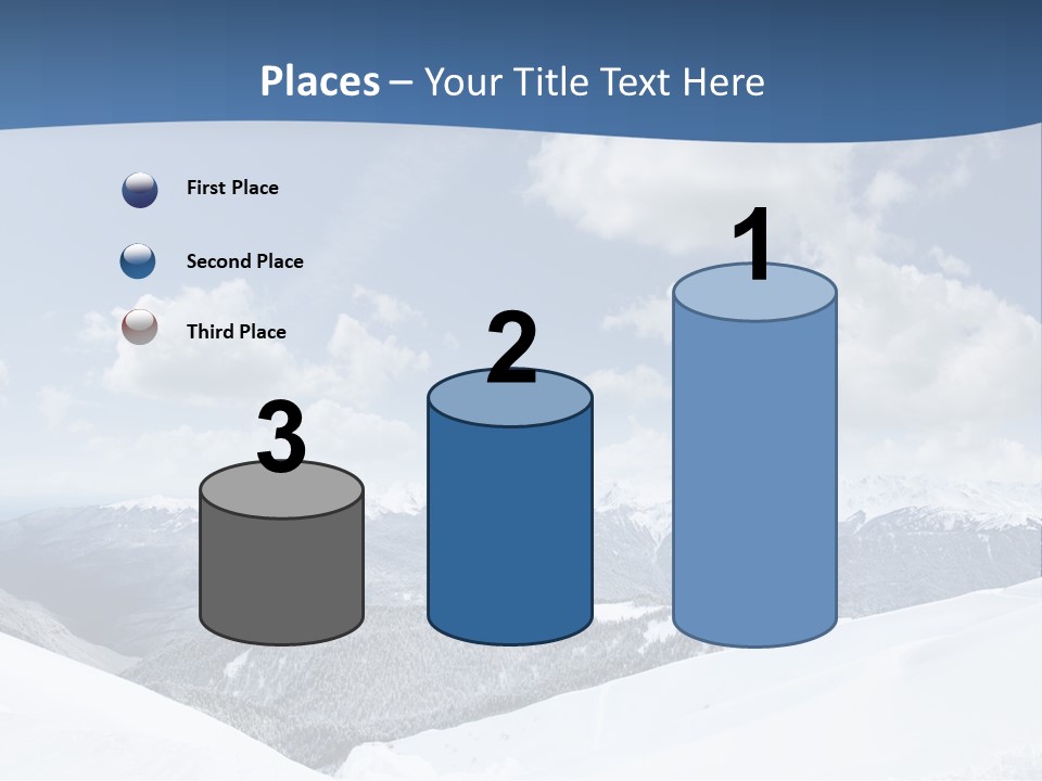 A Snow Covered Mountain With Clouds In The Sky PowerPoint Template