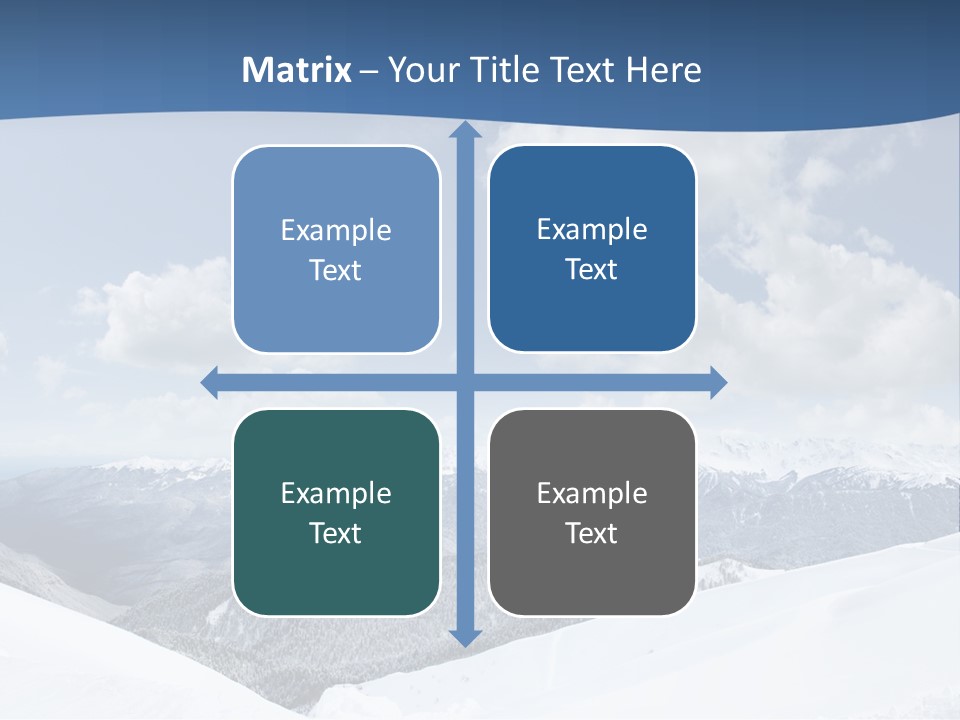 A Snow Covered Mountain With Clouds In The Sky PowerPoint Template
