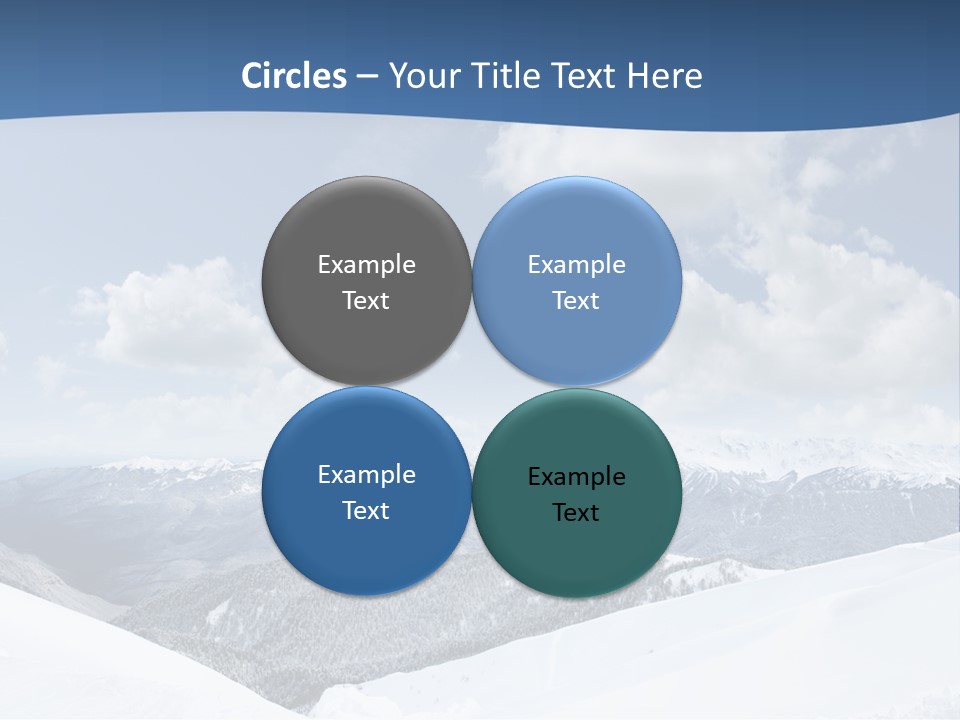 A Snow Covered Mountain With Clouds In The Sky PowerPoint Template