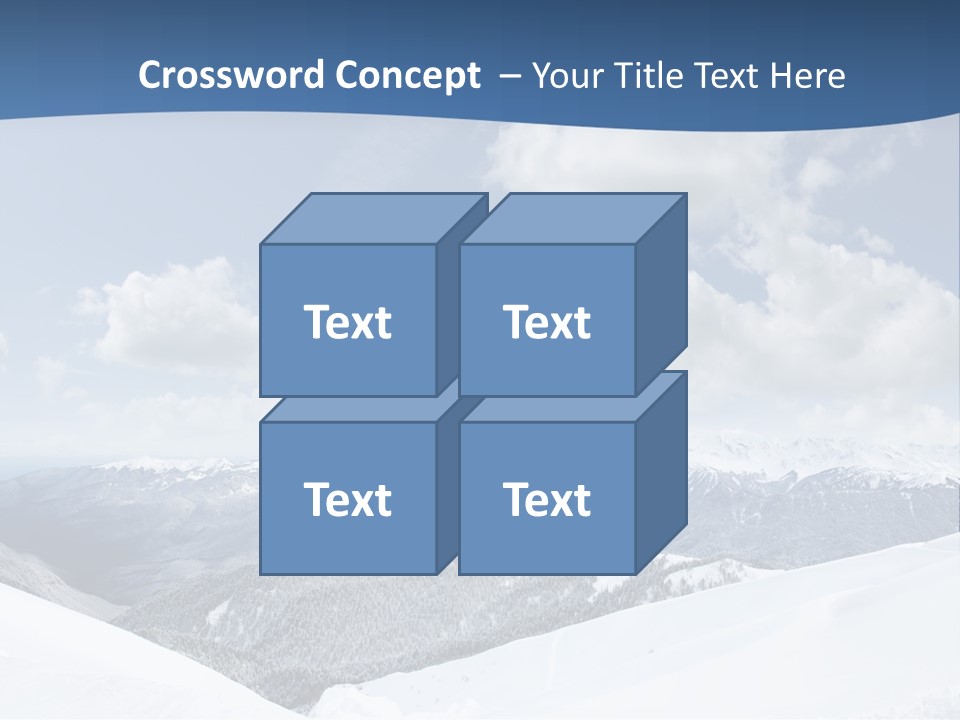 A Snow Covered Mountain With Clouds In The Sky PowerPoint Template
