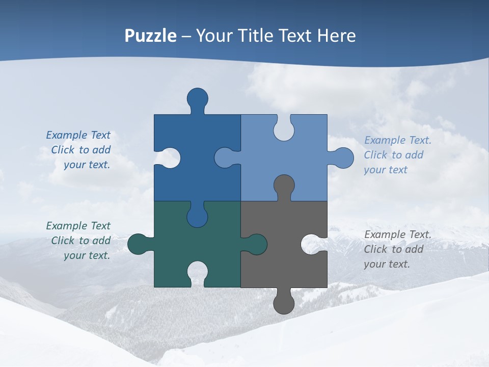 A Snow Covered Mountain With Clouds In The Sky PowerPoint Template