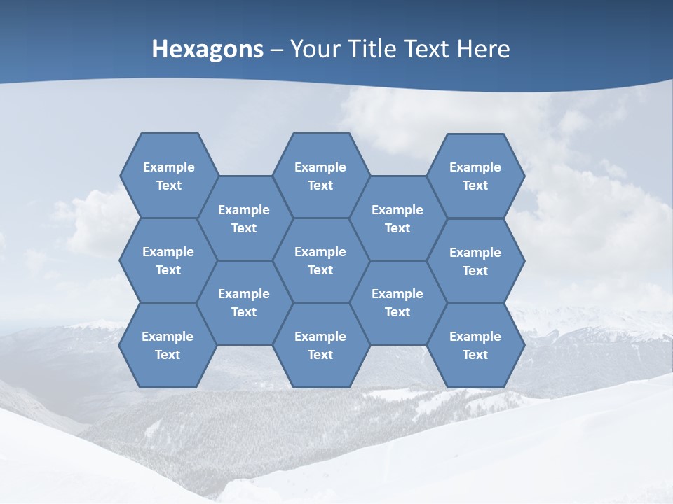 A Snow Covered Mountain With Clouds In The Sky PowerPoint Template