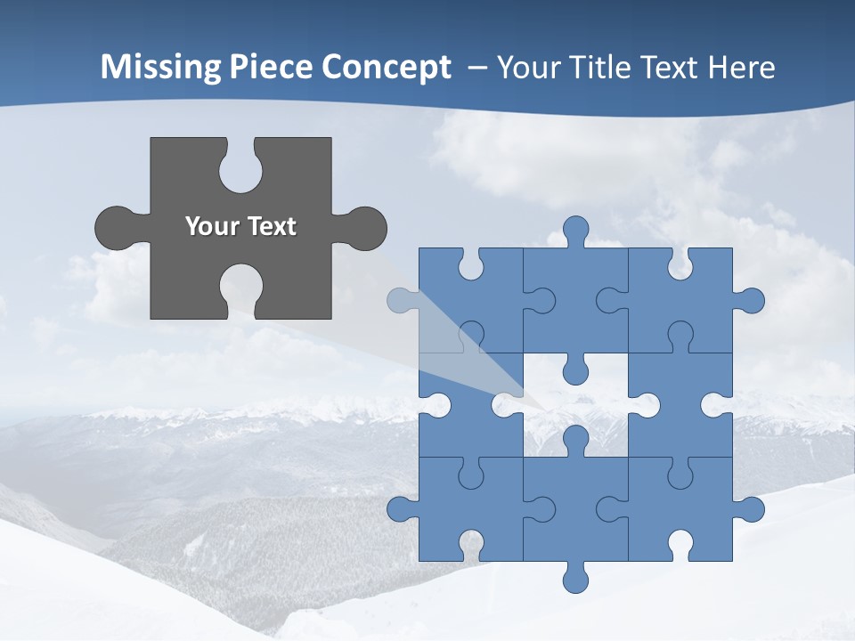 A Snow Covered Mountain With Clouds In The Sky PowerPoint Template