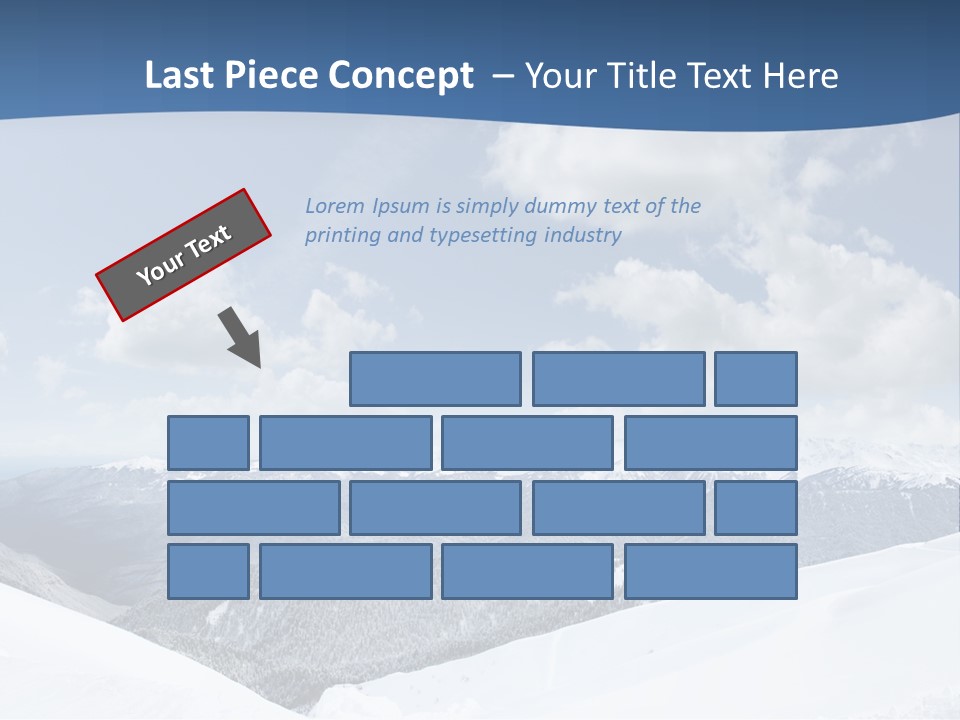 A Snow Covered Mountain With Clouds In The Sky PowerPoint Template